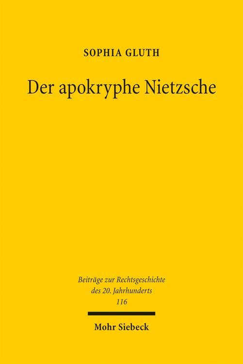 Produktbild: Gluth, S: Der apokryphe Nietzsche