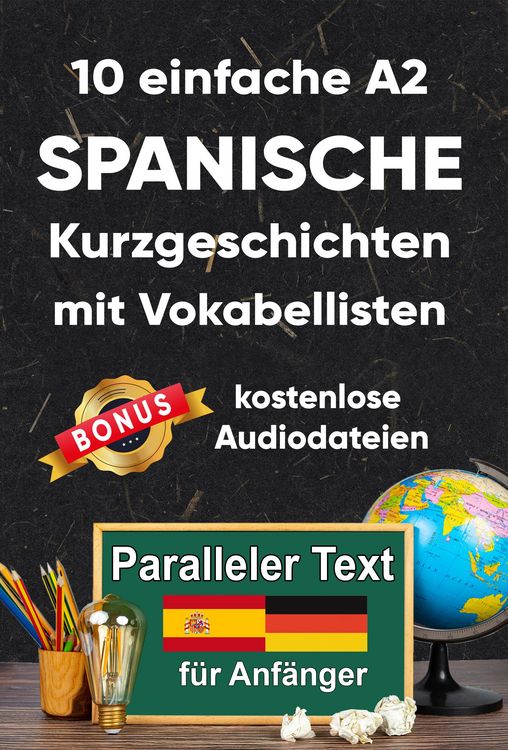 Produktbild: 10 Einfache A2 spanische Kurzgeschichten mit Vokabellisten
