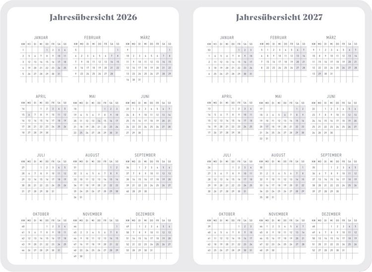 Produktbild: Wochenkalender 2027 - Pink