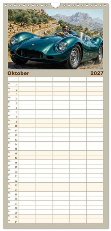 Produktbild: Familienplaner 2027 - N&auml;chster Halt: Rennstrecke mit 5 Spalten (Wandkalender, 21 x 45 cm) CALVENDO
