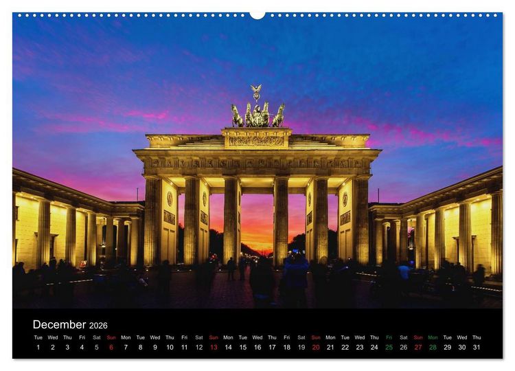 Produktbild: Sunsets of Berlin (High Quality Premium Wall Calendar 2026 DIN A2 landscape),CALVENDO 12 Month Wall Calendar