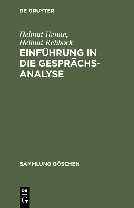 Produktbild: Einf&uuml;hrung in die Gespr&auml;chsanalyse
