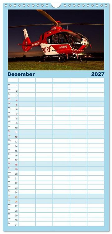 Produktbild: Familienplaner 2027 - Hubschrauberdynamik in allen Facetten mit 5 Spalten (Wandkalender, 21 x 45 cm) CALVENDO