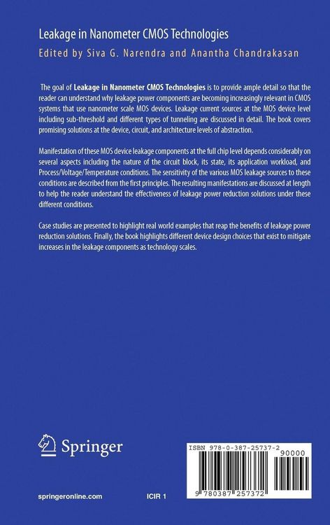 Produktbild: Leakage in Nanometer CMOS Technologies