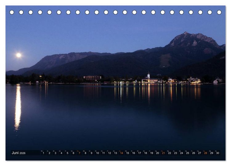 Produktbild: Rund um den Wolfgangsee (Tischkalender 2026 DIN A5 quer), CALVENDO Monatskalender