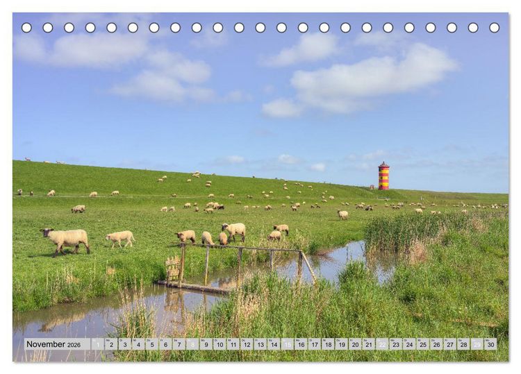 Produktbild: Wundersch&ouml;ne Nordsee - Faszinierende K&uuml;stenlandschaften (Tischkalender 2026 DIN A5 quer), CALVENDO Monatskalender