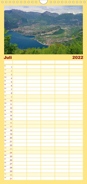 Produktbild: Familienplaner Gardasee (Wandkalender 2022 , 21 cm x 45 cm, hoch)