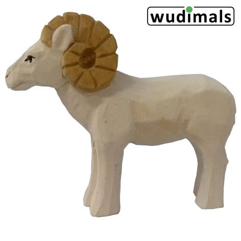 Produktbild: Wudimals A040636 - Widder, Ram, handgeschnitzt aus Holz
