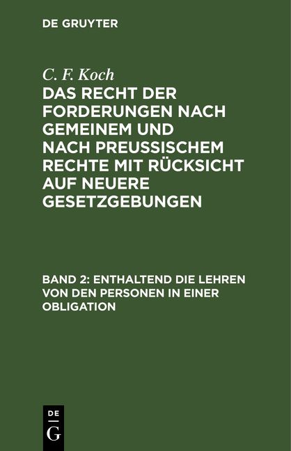 Produktbild: Enthaltend die Lehren von den Personen in einer Obligation