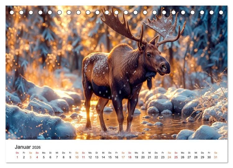 Produktbild: Tiere in ihrer Welt (Tischkalender 2026 DIN A5 quer), CALVENDO Monatskalender