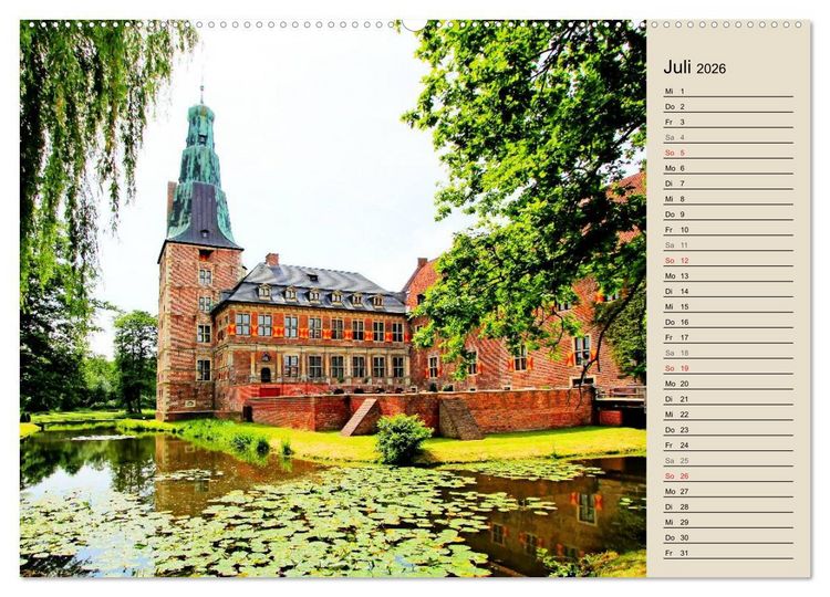 Produktbild: Burgen und Schl&ouml;sser im M&uuml;nsterland (Wandkalender 2026 DIN A2 quer), CALVENDO Monatskalender