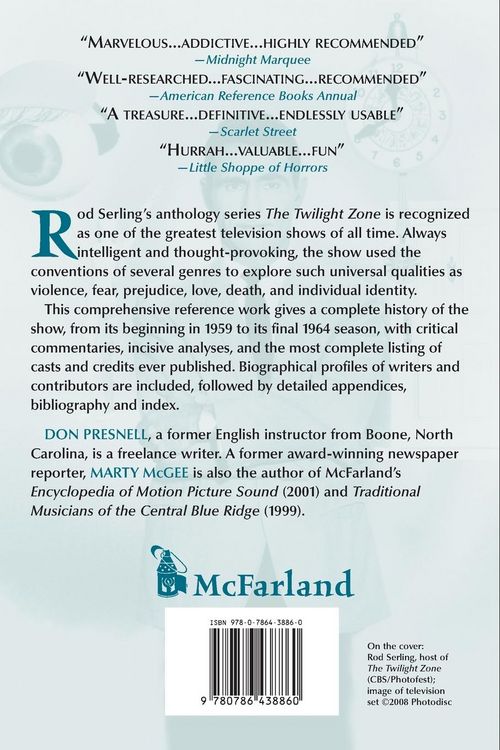 Produktbild: A Critical History of Television's The Twilight Zone, 1959-1964
