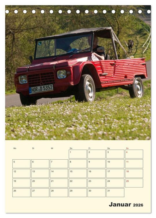Produktbild: Citro&euml;n 2CV - Lebensart Ente (Tischkalender 2026 DIN A5 hoch), CALVENDO Monatskalender
