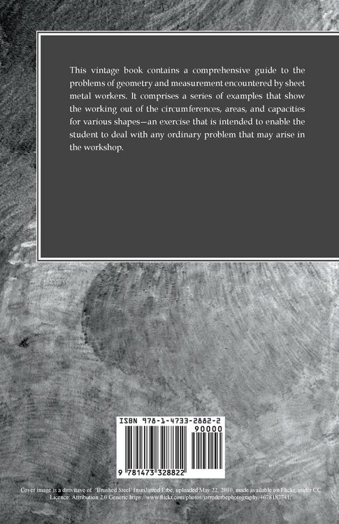 Produktbild: Mensuration for Sheet Metal Workers - As Applied in Working Ordinary Problems in Shop Practice