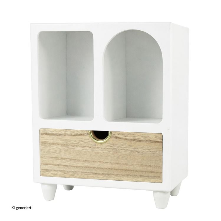 Produktbild: HTI-Living Minikommode mit Schublade MDF Aufbewahrungsschrank mit offenen F&auml;chern