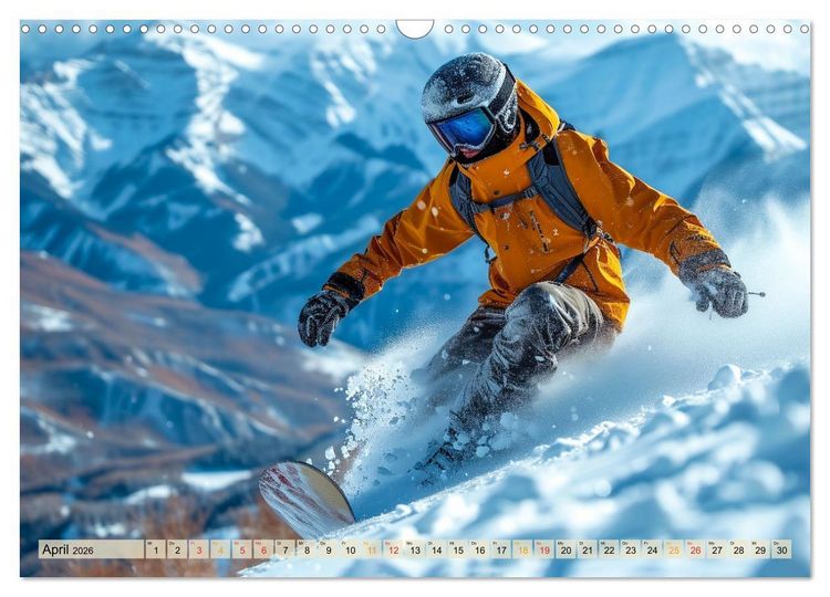 Produktbild: Snowboarden - tolle Momente (Wandkalender 2026 DIN A3 quer), CALVENDO Monatskalender
