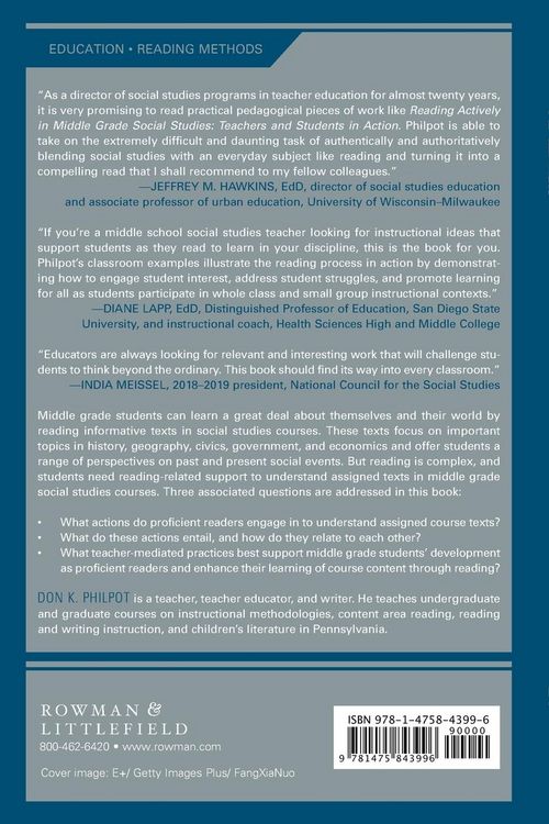 Produktbild: Reading Actively in Middle Grade Social Studies