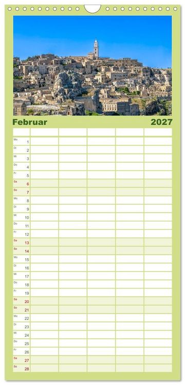 Produktbild: Familienplaner 2027 - Matera - Die Stadt der Sassi mit 5 Spalten (Wandkalender, 21 x 45 cm) CALVENDO