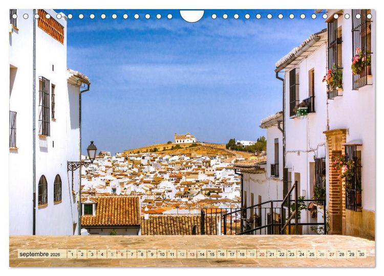 Produktbild: La belle Andalousie: S&eacute;ville - M&aacute;laga - Grenade - Ronda - Antequera (Calendrier mural 2026 DIN A4 vertical), CALVENDO calendrier mensuel