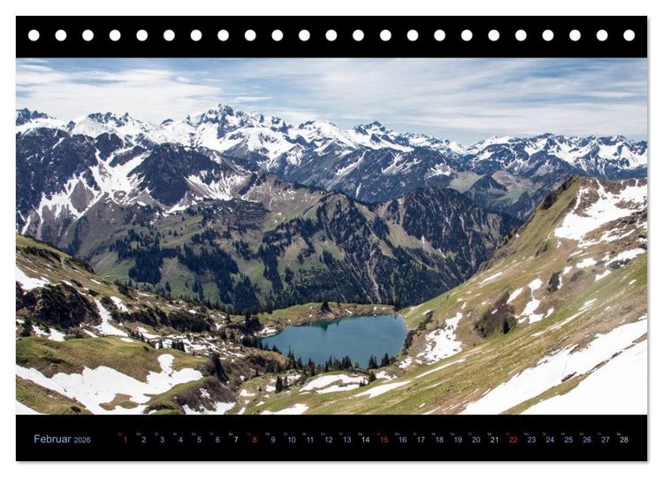 Produktbild: Region Oberstdorf - Kleinwalsertal und Nebelhorn (Tischkalender 2026 DIN A5 quer), CALVENDO Monatskalender