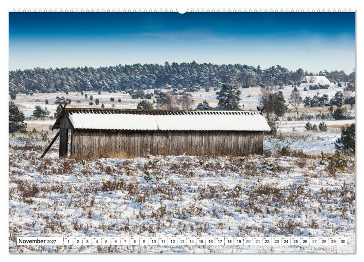 Produktbild: L&uuml;neburger Heide &ndash; Im Wandel der Jahreszeiten (hochwertiger Premium Wandkalender 2027 DIN A2 quer), Kunstdruck in Hochglanz