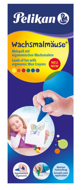 Produktbild: Pelikan Wachsmalmaus Geschenk-Set mit 6 St&uuml;ck