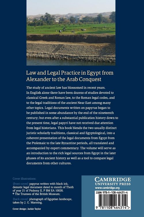 Produktbild: Law and Legal Practice in Egypt from Alexander to the Arab Conquest