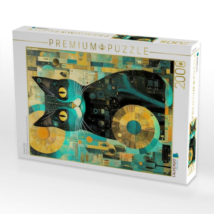 Produktbild: CALVENDO Puzzle Schwarzer Kater | 2000 Teile Lege-Gr&ouml;&szlig;e 90x67cm Foto-Puzzle f&uuml;r gl&uuml;ckliche Stunden