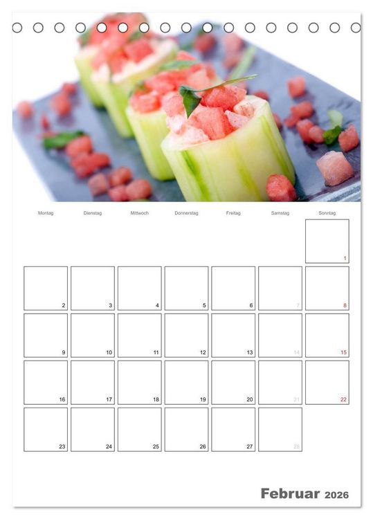 Produktbild: Frische K&uuml;che - Der hilfreiche Monatsplaner / Planer (Tischkalender 2026 DIN A5 hoch), CALVENDO Monatskalender