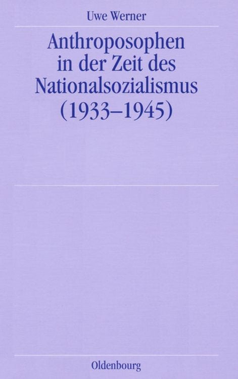 Produktbild: Anthroposophen in der Zeit des Nationalsozialismus
