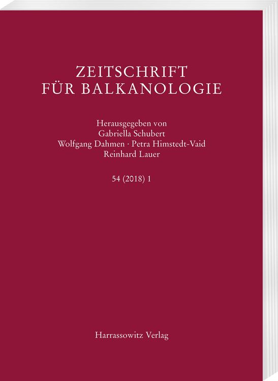 Produktbild: Zeitschrift f&uuml;r Balkanologie 54 (2018) 1
