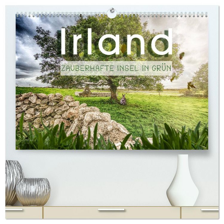 Produktbild: Irland - Zauberhafte Insel in gr&uuml;n (hochwertiger Premium Wandkalender 2026 DIN A2 quer), Kunstdruck in Hochglanz