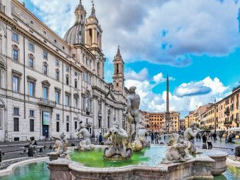 Produktbild: CALVENDO Puzzle Piazza Navona mit dem Mohrenbrunnen | 1000 Teile Lege-Gr&ouml;&szlig;e 64x48cm Foto-Puzzle f&uuml;r gl&uuml;ckliche Stunden