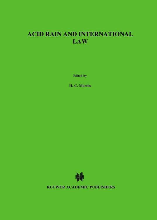 Produktbild: Acid Rain and International Law