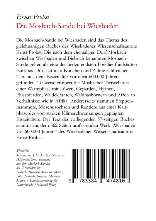 Produktbild: Die Mosbach-Sande bei Wiesbaden