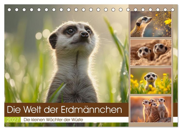 Produktbild: Die Welt der Erdm&auml;nnchen (Tischkalender 2027 DIN A5 quer), CALVENDO Monatskalender