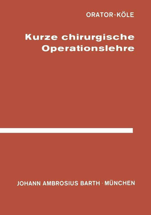 Produktbild: Kurze Chirurgische Operationslehre