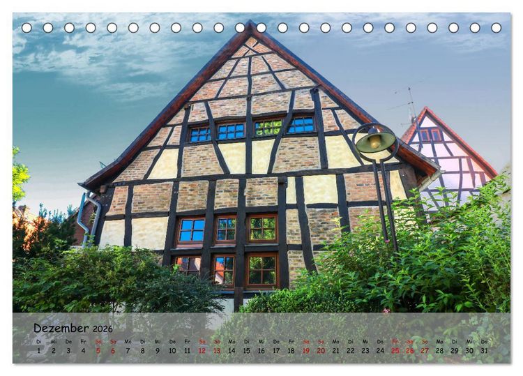 Produktbild: Fachwerkromantik in Hofheim am Taunus (Tischkalender 2026 DIN A5 quer), CALVENDO Monatskalender
