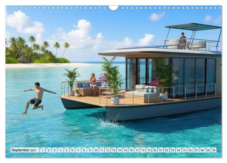 Produktbild: Sanft treibende Urlaubstr&auml;ume (Wandkalender 2027 DIN A3 quer), CALVENDO Monatskalender