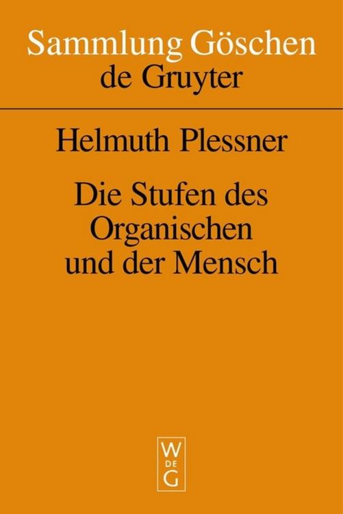 Produktbild: Die Stufen des Organischen und der Mensch