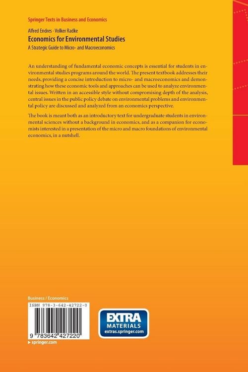 Produktbild: Economics for Environmental Studies