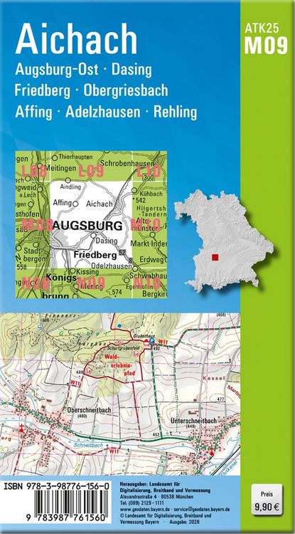 Produktbild: ATK25-M09 Aichach (Amtliche Topographische Karte 1:25000)