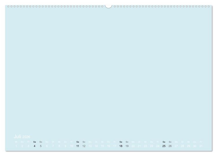 Produktbild: Bastelkalender - hell Blau (Wandkalender 2026 DIN A2 quer), CALVENDO Monatskalender