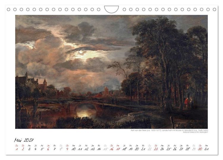 Produktbild: Im Mondschein. Malerische stille Nacht - Kunstkalender (Wandkalender 2027 DIN A4 quer), CALVENDO Monatskalender