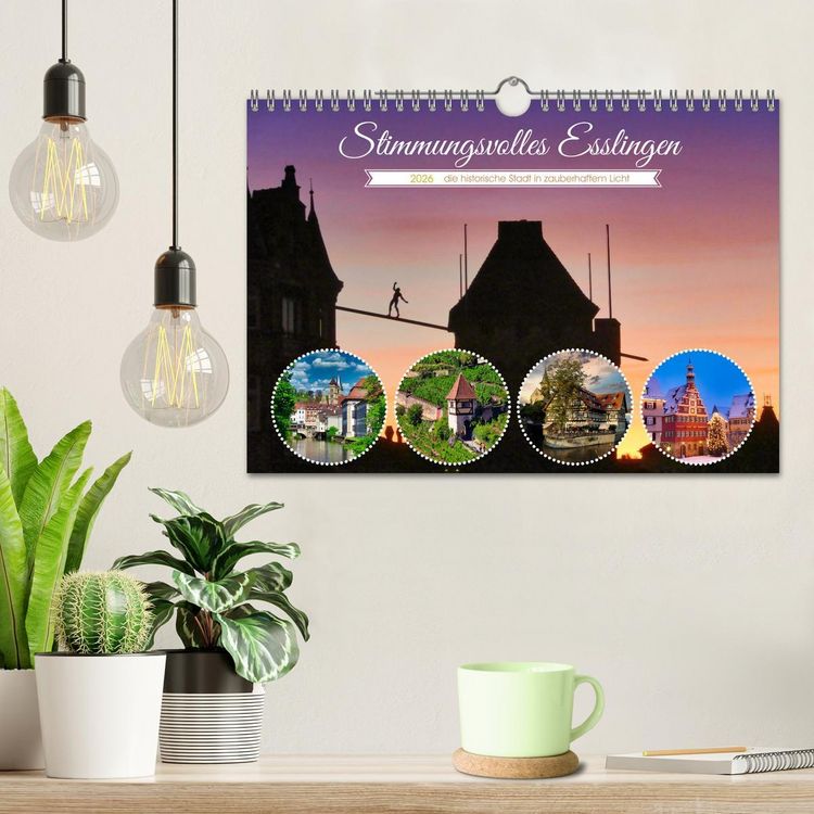 Produktbild: Stimmungsvolles Esslingen (Wandkalender 2026 DIN A4 quer), CALVENDO Monatskalender