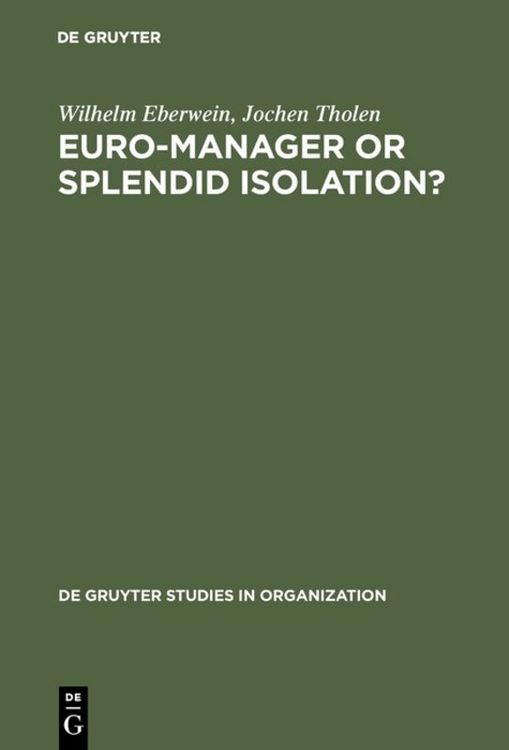 Produktbild: Euro-Manager or Splendid Isolation?
