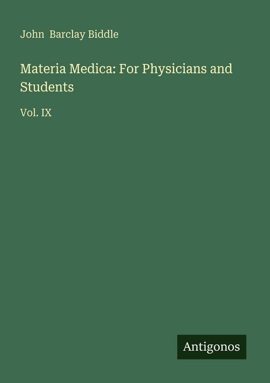 Produktbild: Materia Medica: For Physicians and Students