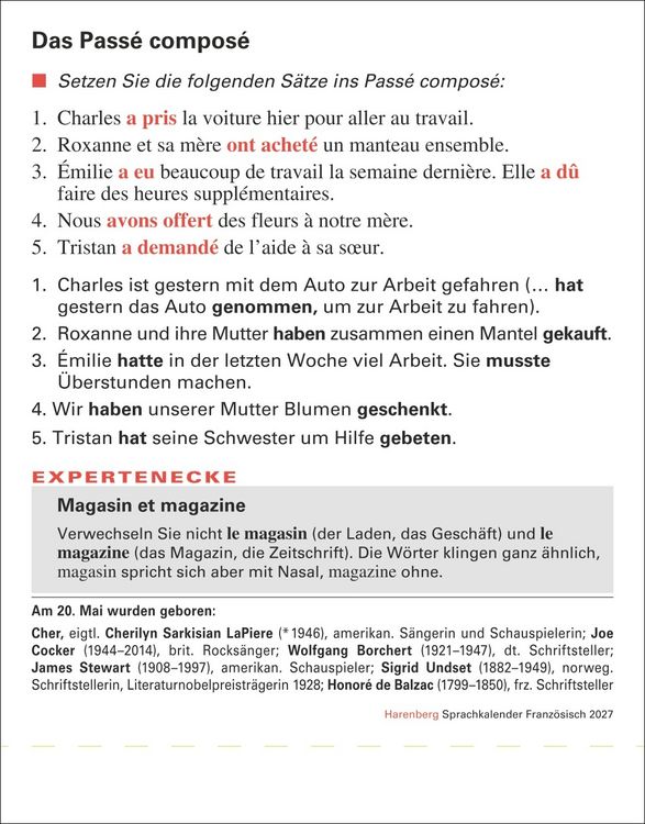 Produktbild: Franz&ouml;sisch Sprachkalender 2027 - Franz&ouml;sisch lernen leicht gemacht - Tagesabrei&szlig;kalender