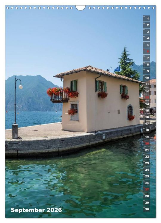 Produktbild: IDYLLISCHER GARDASEE Riva del Garda und Torbole (Wandkalender 2026 DIN A3 hoch), CALVENDO Monatskalender