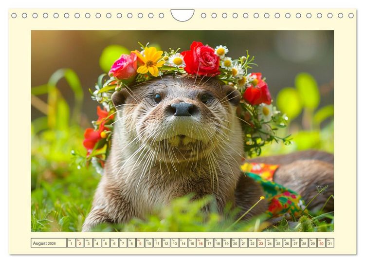 Produktbild: Modische Welle im Fischotter-Land. Charme und Stil (Wandkalender 2026 DIN A4 quer), CALVENDO Monatskalender